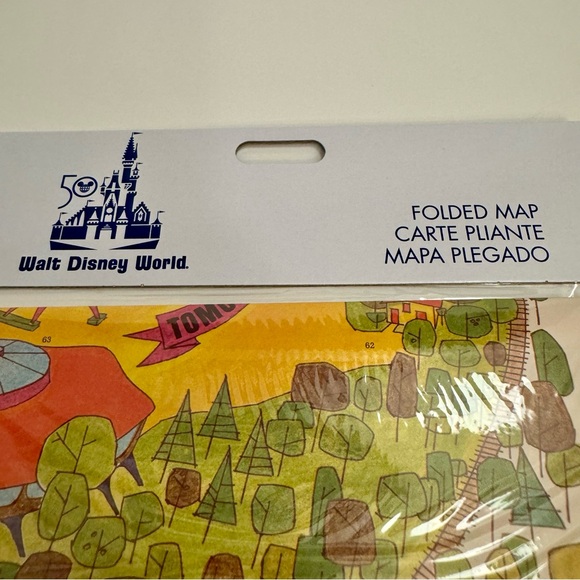 NWT. Disney 50th Anniversary Vault Series Magic Kingdom Folded paper Map. - Picture 2 of 13